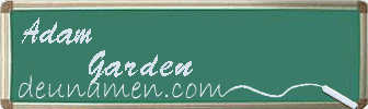 Adam Garden Visitenkarte